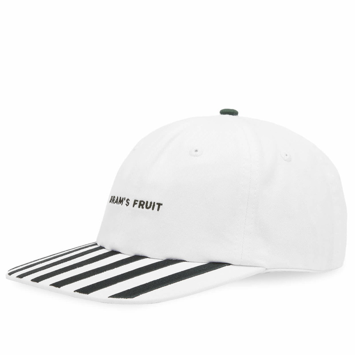 Photo: Bram's Fruit Men's Canopy Cap in White/Green Striped 