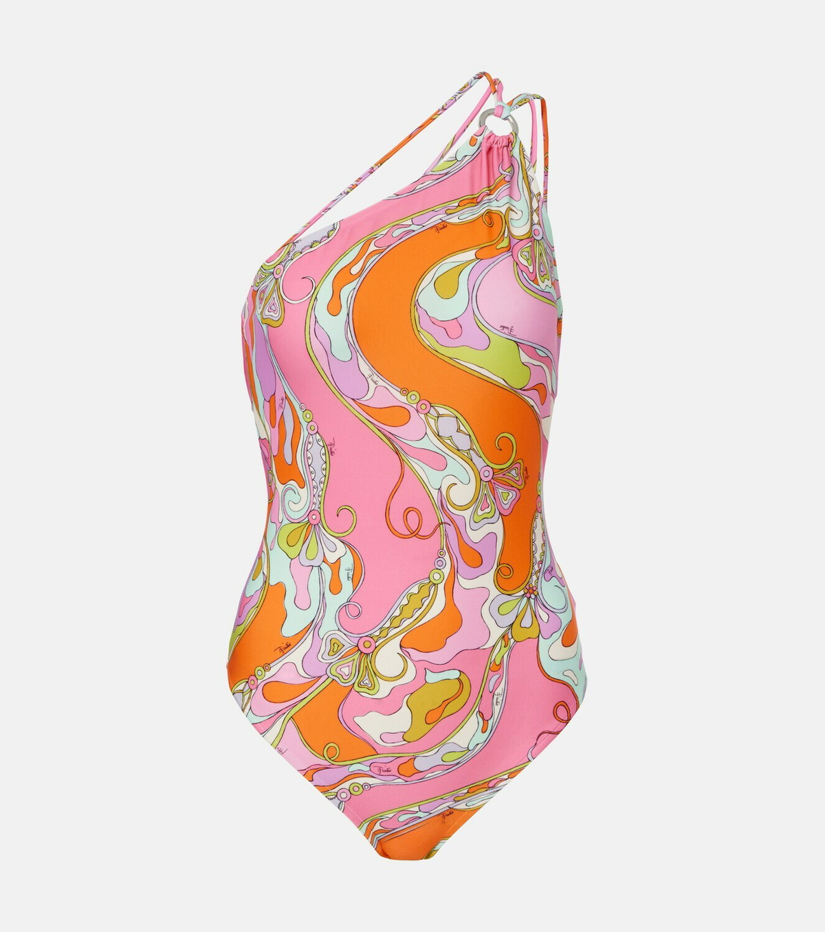 Pucci Orchidee one-shoulder swimsuit