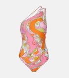 Pucci Orchidee one-shoulder swimsuit