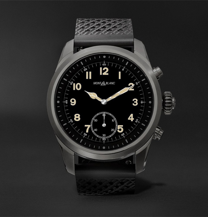 Photo: Montblanc - Summit 42mm Titanium and Rubber Smart Watch - Black