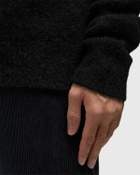 Norse Projects Rasmus Mock Neck Relaxed Brushed Sweater Black Mens Pullover