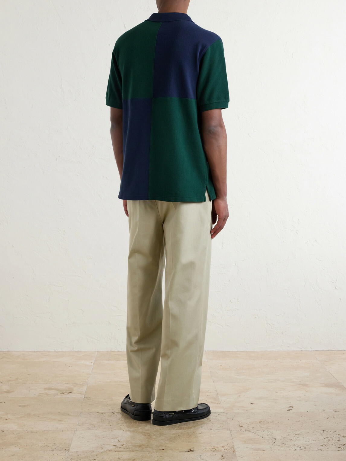 Aimé Leon Dore - Logo-Embroidered Colour-Block Cotton-Piqué Polo Shirt - Green