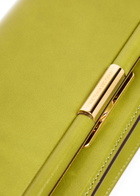 Victoria Beckham The 202 Cracked-effect Leather Clutch - Green - One Size
