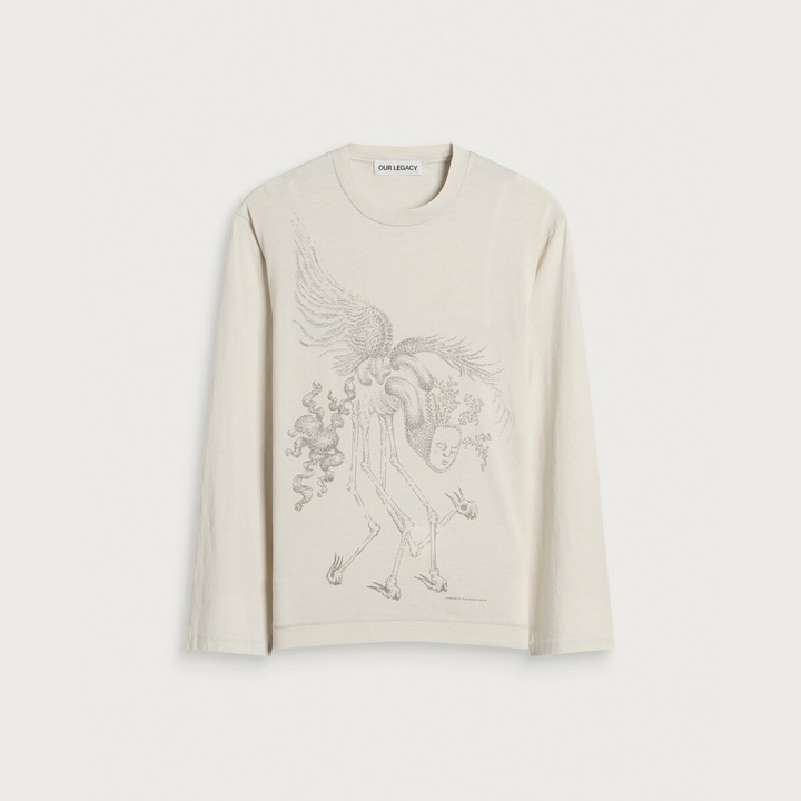 Photo: Our Legacy Men's Spirit Print Box Long Sleeve Top in Manifested