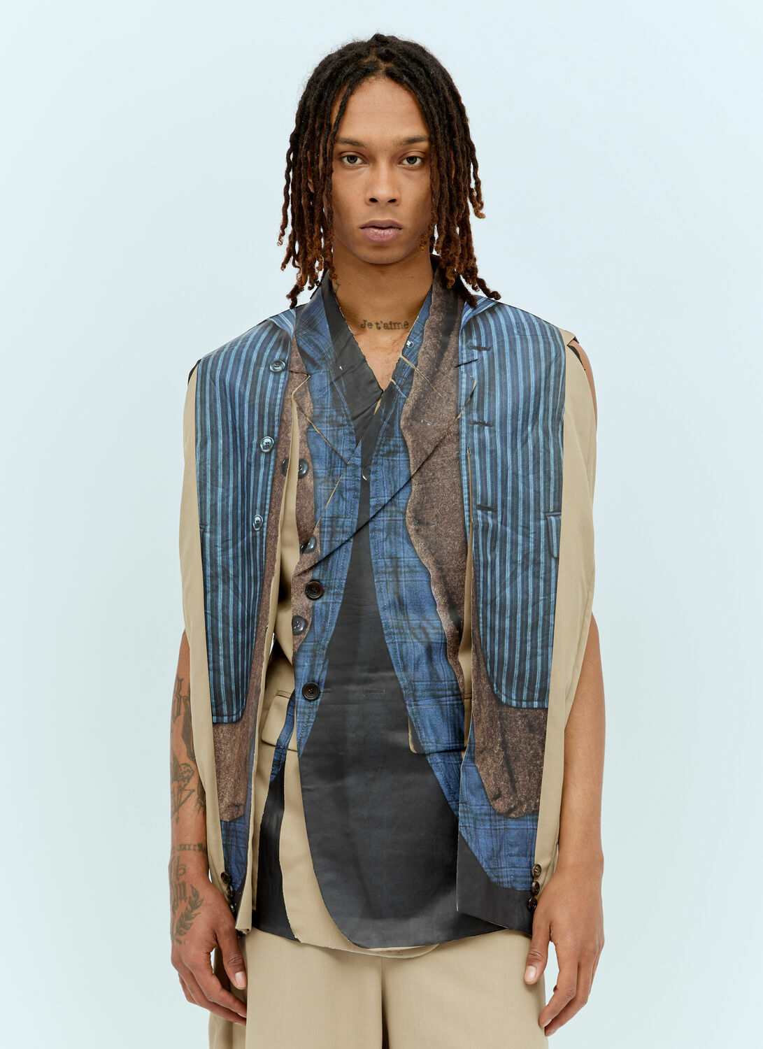 Comme des Garçons Homme Plus Printed Double-Breasted Blazer