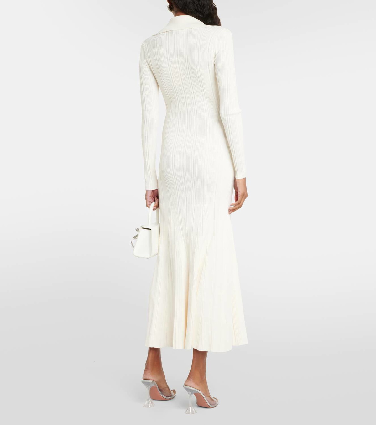 Self-Portrait Ribbed-knit midi dress Self-Portrait