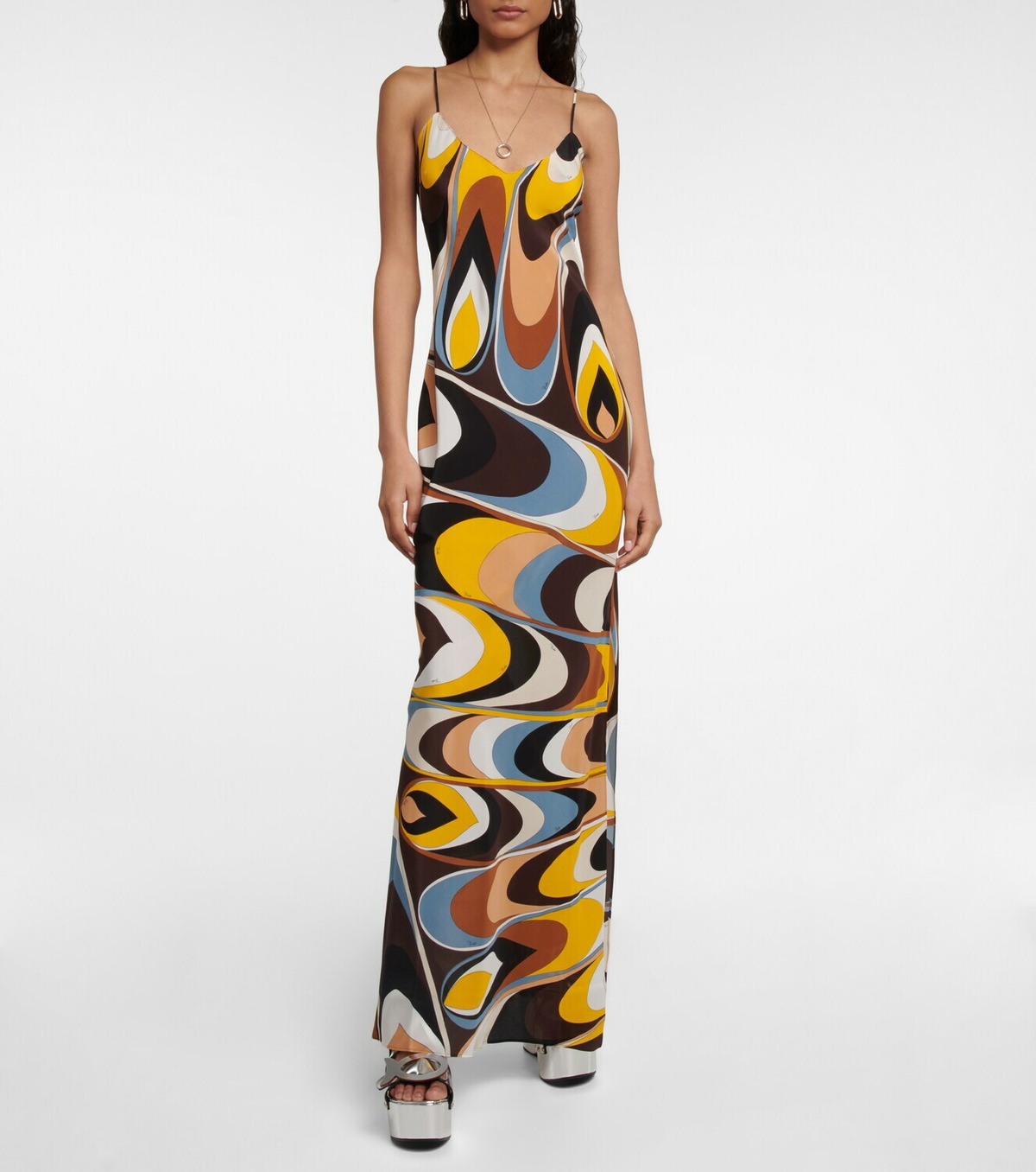 pucci printed silk maxi dress Pucci
