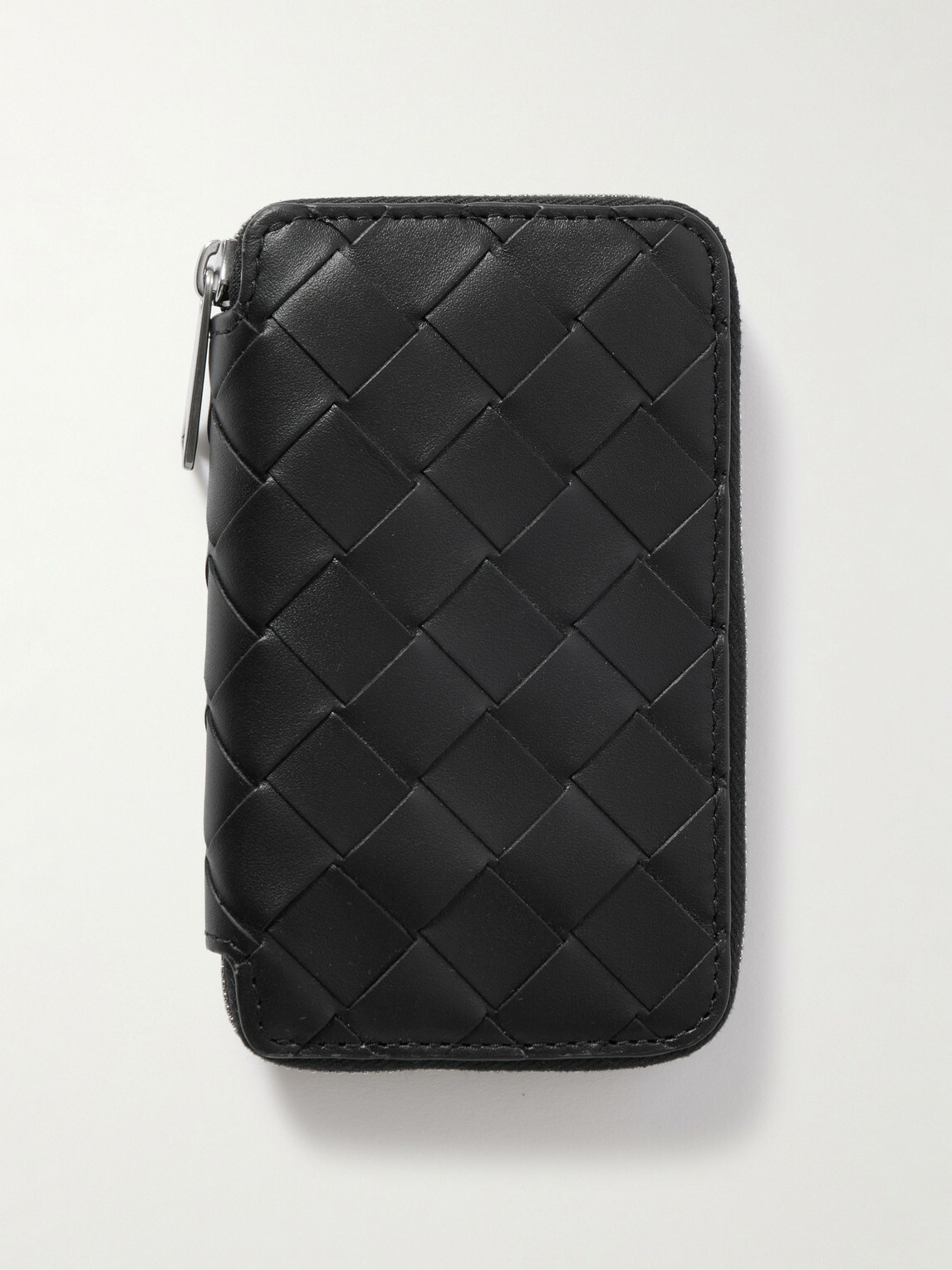 Bottega Veneta - Intrecciato Leather Zip-Around Key Case