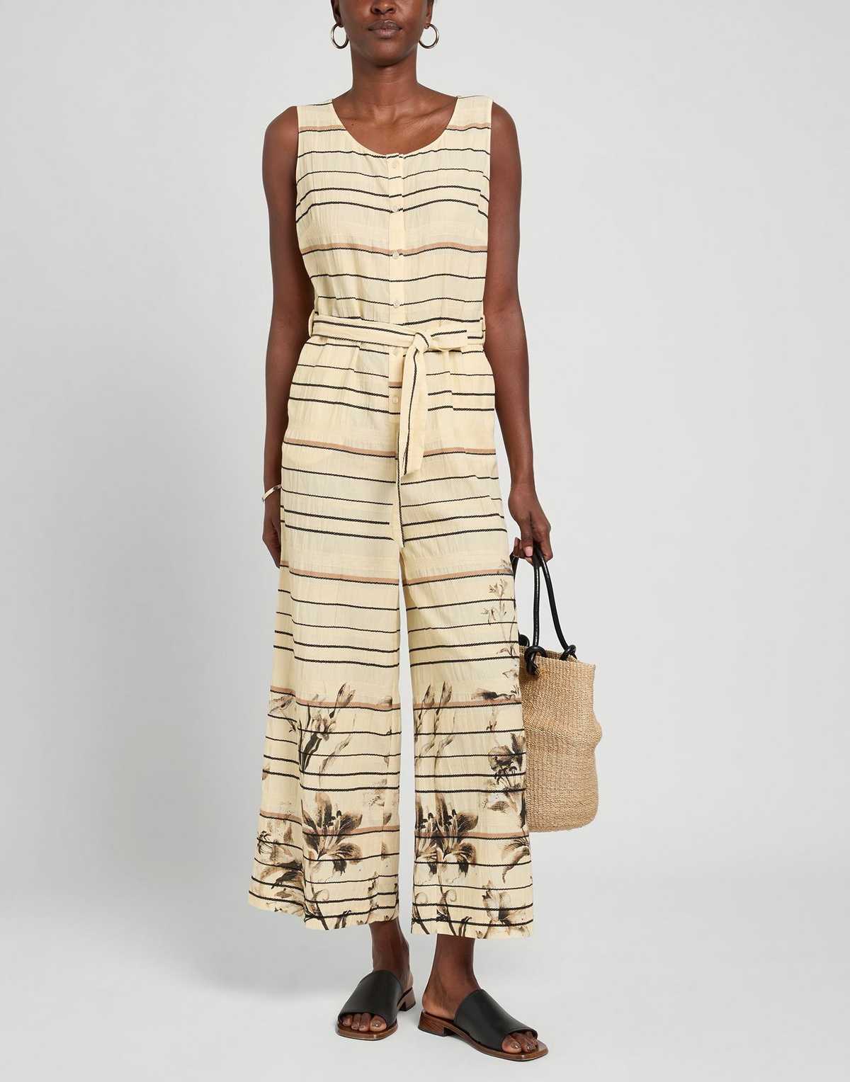 Manila Grace Womens Jumpsuit Sand