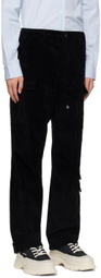Winnie New York Black Flap Pocket Cargo Pants