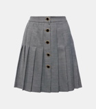 Alessandra Rich Houndstooth wool-blend miniskirt