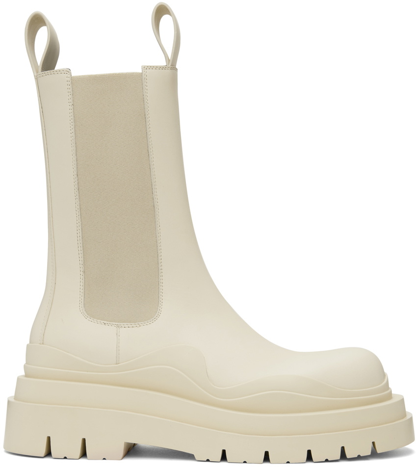 BottegaVeneta オフホワイト Bottega Veneta Off-White Tire Chelsea Boot Bottega Veneta