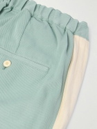 Visvim - Bertone Tapered Grosgrain-Striped Cotton-Twill Trousers - Green