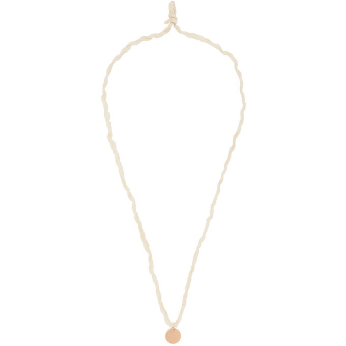 Photo: Jil Sander Rose Gold and Off-White Disc Necklace