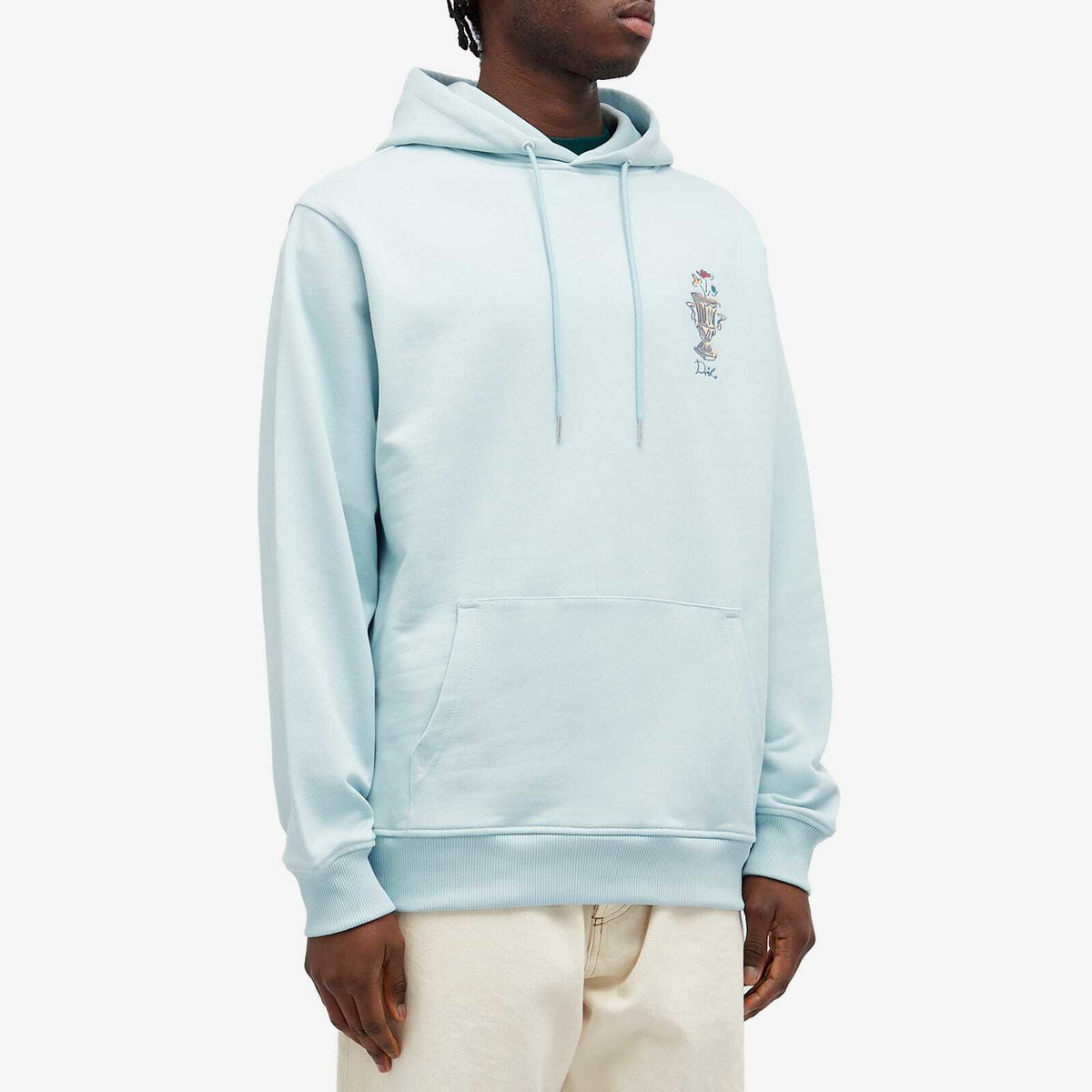 Drôle de Monsieur Men's Vase Popover Hoodie in Light Blue