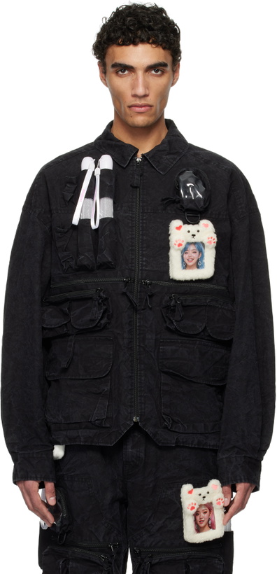Photo: doublet Black Oshi-Katsu Pocket Jacket