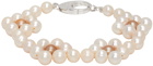Hatton Labs White & Beige Daisy Pearl Bracelet