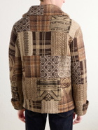 RRL - Shawl-Collar Patchwork Wool-Blend Cardigan - Brown