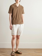 Sunspel - Sea Island Cotton-Terry Polo Shirt - Brown