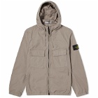 Stone Island Men's Supima Cotton Twill Stretch-TC Hooded Jacket in Dove Grey