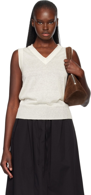 Photo: Nothing Written Off-White Dore Sleeveless Knit Top