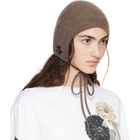 Simone Rocha Taupe Cashmere Bonnet