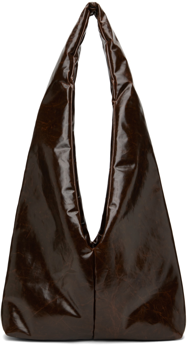 KASSL Editions Brown Anchor Medium Crossbody Tote Kassl Editions
