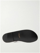 SAINT LAURENT - Cassandre Logo-Embellished Leather Sandals - Black