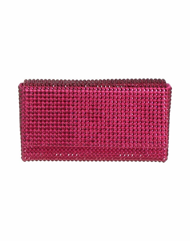 Photo: Amina Muaddi Womens Clutch in Magenta