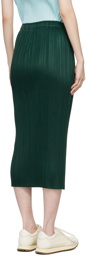 PLEATS PLEASE ISSEY MIYAKE Green New Colorful Basics 3 Midi Skirt