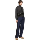 Lanvin Navy Wool Mohair Trousers