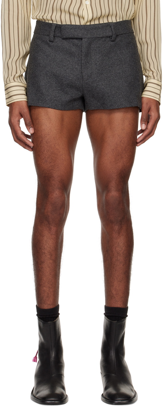 Maximilian Davis Gray Drayton Shorts
