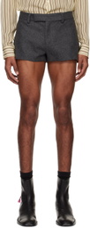 Maximilian Davis Gray Drayton Shorts
