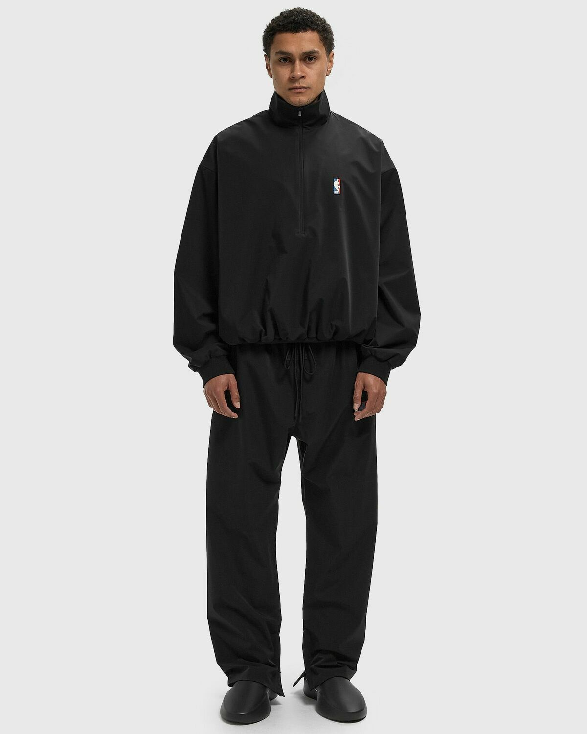 Fear of God Essentials HALF ZIP TRACK JACKET Black Mens Half-Zip