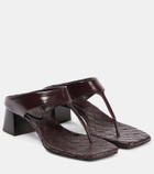 Bottega Veneta Marella Intrecciato 45 leather thong sandals