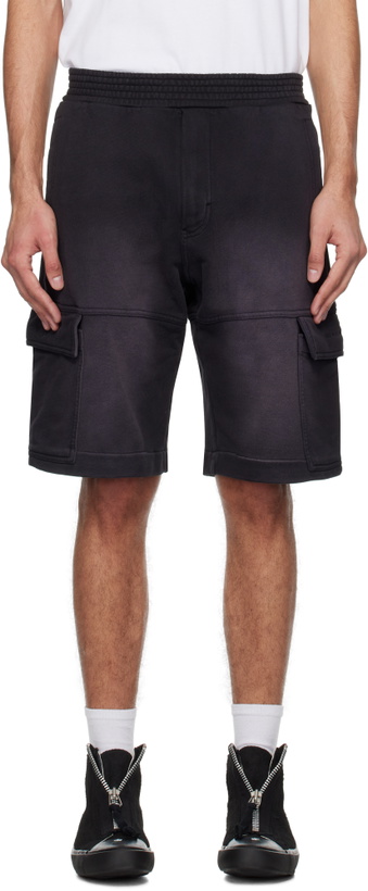 Photo: 1017 ALYX 9SM Black Garment Dye Cargo Shorts