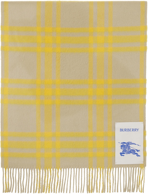 Photo: Burberry Green & Yellow Check Scarf