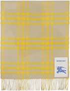 Burberry Green & Yellow Check Scarf