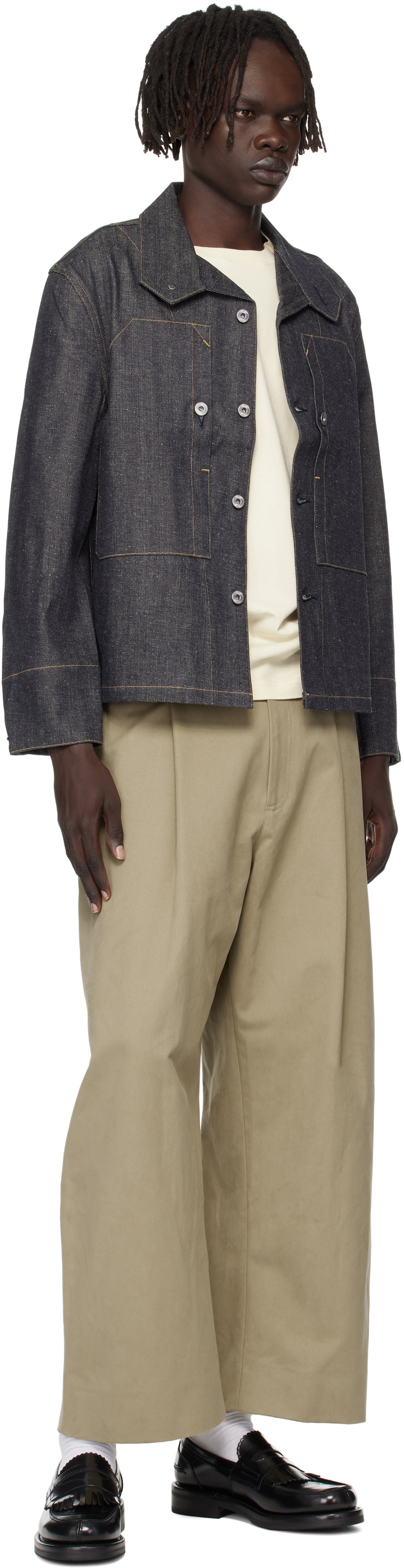 Taiga Takahashi Navy Lot. 715 French Navy Mechanic Denim Jacket