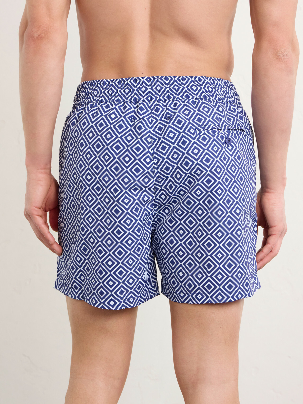 Frescobol Carioca - Rio Straight-Leg Mid-Length Recycled Swim Shorts - Blue