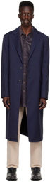 Acne Studios Navy Wool Coat