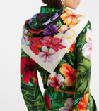Dolce&Gabbana Floral silk twill scarf