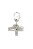 Diesel Metal Libra charm with rhinestones - Charms and Keyrings - Unisex - Silver