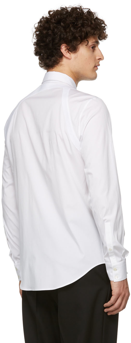 Tシャツ・カットソー alexander mcqueen White poplin shirt (828259QNAAX 9000) Alexander McQueen White Poplin Shirt Alexander McQueen