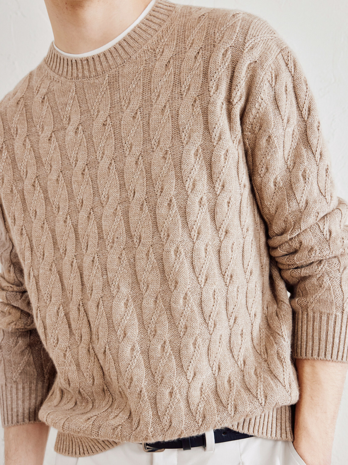 Zegna - Cable-Knit Linen, Cashmere and Silk-Blend Sweater - Neutrals