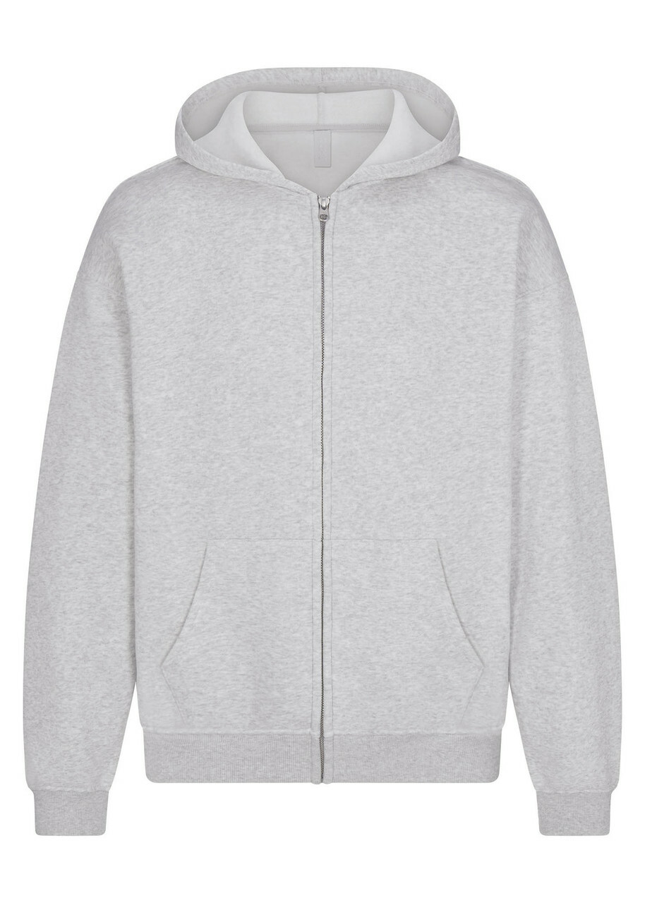 Skims Relaxed Cotton-blend Sweatshirt Grey