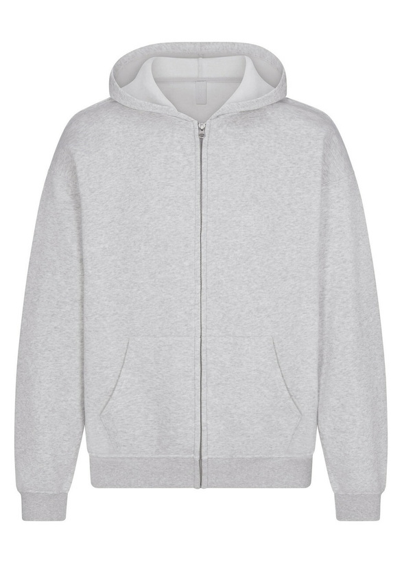 Photo: Skims Relaxed Cotton-blend Sweatshirt Grey