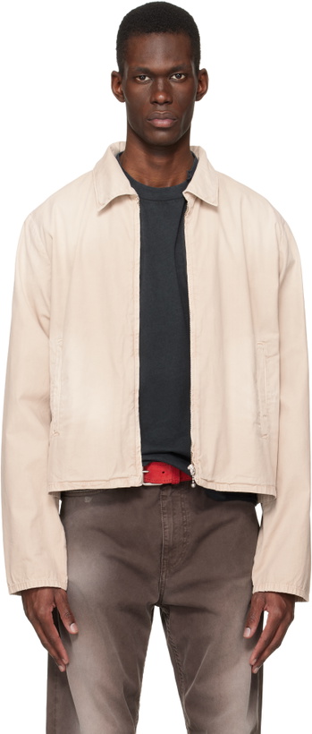 Photo: Stockholm (Surfboard) Club Beige Cotton Logo Jacket