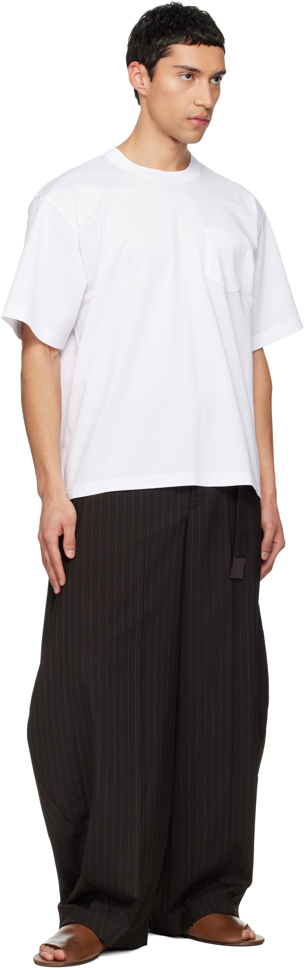 sacai White Cotton Jersey T-shirt