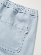 NN07 - Gregor Stretch-Cotton Twill Drawstring Shorts - Blue